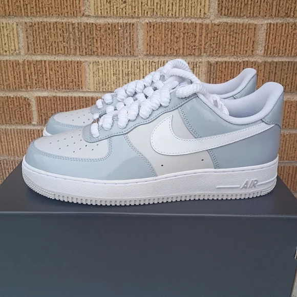 Nike Air Force 1 '07 LV8 Shoes Wolf Gray White Vast Gray Men's Size 10 - Picture 2 of 7